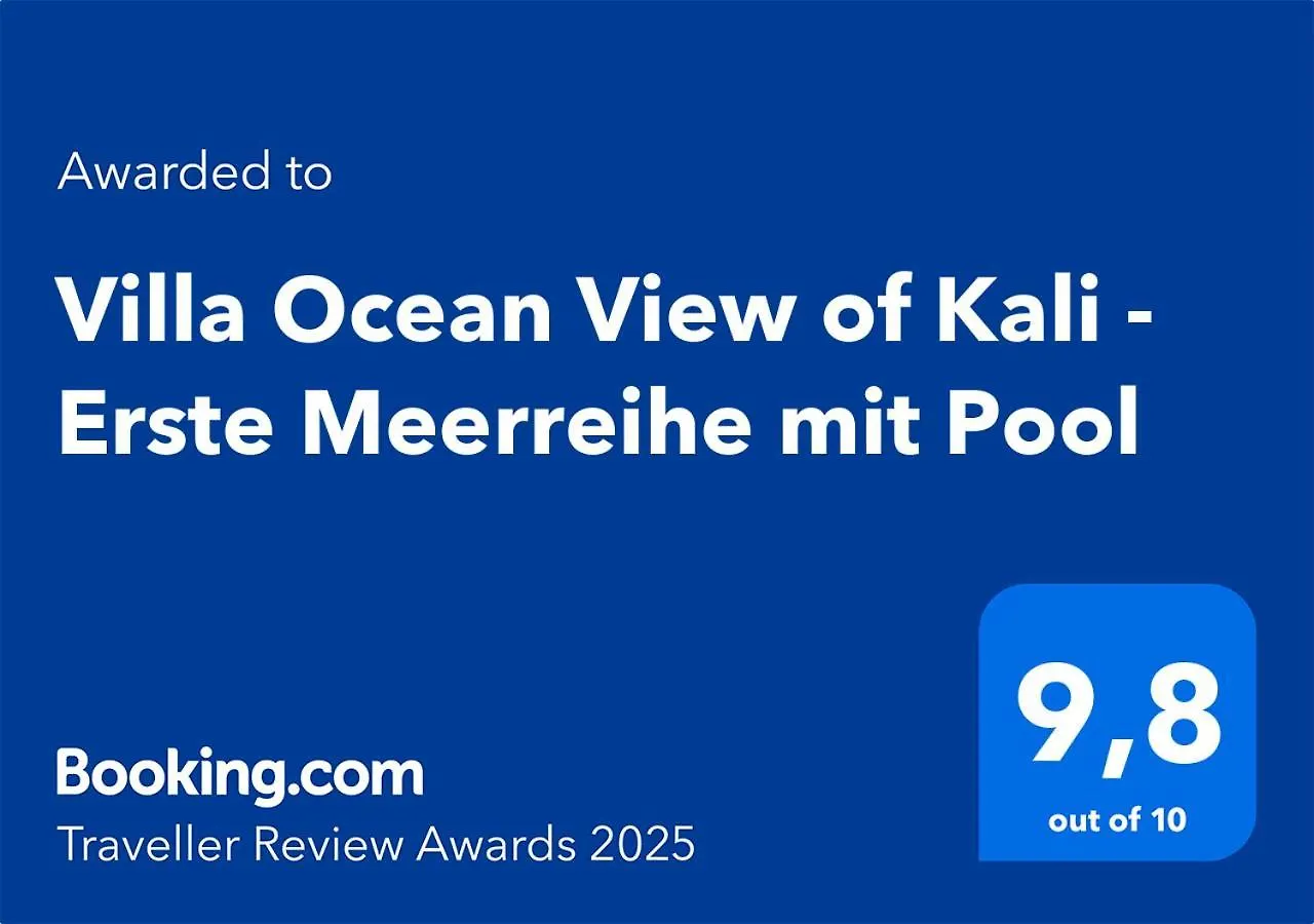 Villa Ocean View Of Kali - Erste Meerreihe Mit Pool